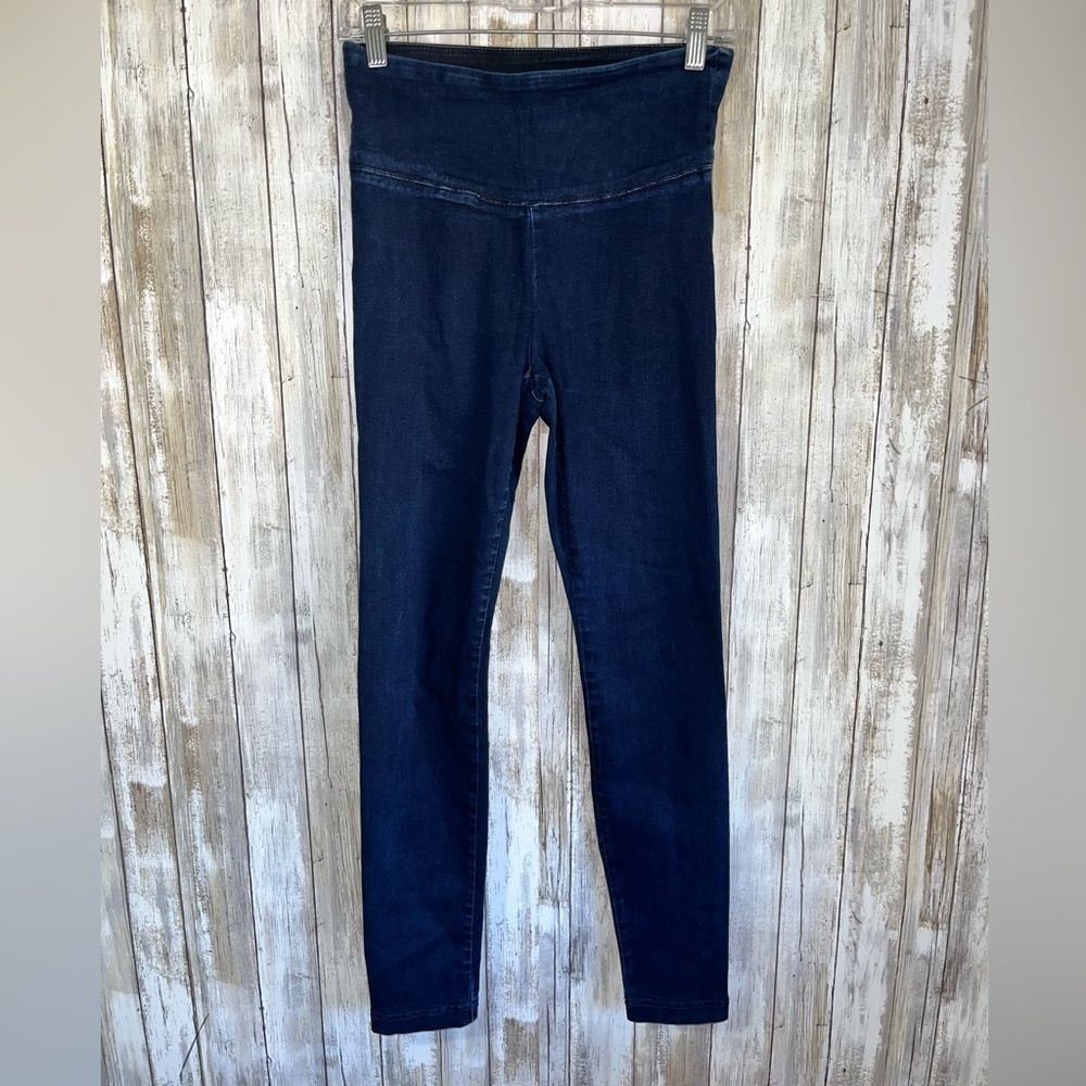 White House Black Market High Rise Runway Legging Dark Wash Denim Women’s 6 - Picture 1 of 6